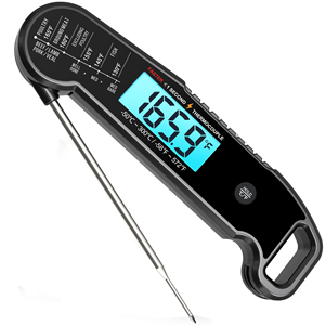 Termómetro digital plegable OEM para carne con sonda termopar, lectura instantánea en 1 segundo, para parrillas de barbacoa al aire libre, con función de activación por levantamiento - Product Image 1