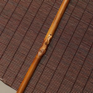 Éventail en bambou avec manche œil de phénix, grande taille, couleur laquée, objet d'art de collection - Product Image 4
