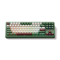 Clavier mécanique AKKO Matcha Red Bean TAC87 OEM TKL, batterie 10000 mAh / USB-C, rétroéclairage RGB, personnalisable, hot-swap, pour le gaming