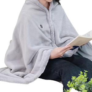 USB Hot Sale Winter Warm Shawl Heated Throw <b>Electric</b> <b>Blanket</b> 150*80cm Usb Power Bank Soft Flannel + Sherpa <b>Wearable</b> Folded - Product Image 1