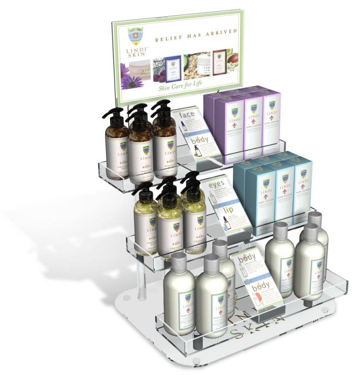 Skin Care Product Countertop Display Stand for Cosmetic Store — view 2