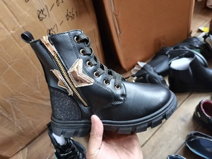 Chaussures en <span class=keywords><strong>Cuir</strong></span> Mixtes pour Enfants, Chaussures d'École Noires pour Garçons, Bottines en <span class=keywords><strong>Cuir</strong></span> pour Garçons, en Stock pour la Vente en Gros - Product Image 5