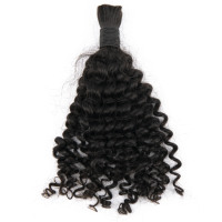 Cheveux humains en vrac Deep Wave pour tressage, 100 % vierges Remy brésiliens pour tresses bohèmes, micro-tresses, salons, États-Unis, Europe, 100g