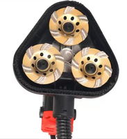 Machine à poncer et à tailler les sols manuelle à trois têtes 110V/220V 2,45 kW, certifiée CE