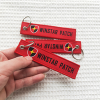 Porte-clés personnalisés en gros avec logo, tissés et brodés, pour moto et voiture, cadeaux promotionnels pour entreprises