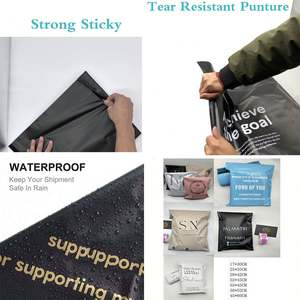 Sac d'expédition postal personnalisé avec logo UV, noir mat, biodégradable, recyclable, sacs d'expédition poly, 6x9 10x13 - Product Image 3