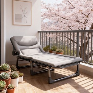 Cama <span class=keywords><strong>Plegable</strong></span> Portátil Ligera de PVC para Oficina y Camping al Aire Libre con Diseño Moderno y Simple - Product Image 2