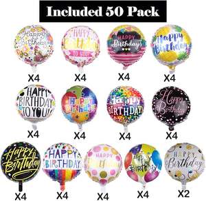 50 Globos de Aluminio para Fiesta de Cumpleaños, Globos Inflables Redondos de 18 Pulgadas para Fiestas de Cumpleaños de Niños y Niñas, Decoración para Baby Shower - Product Image 2