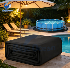Alfombrilla Redonda para <span class=keywords><strong>Piscina</strong></span> <span class=keywords><strong>de</strong></span> 18 Pies, <span class=keywords><strong>de</strong></span> Poliéster, Engrosada y Resistente al Desgaste, Transpirable, Resistente al Moho, para Piscinas Elevadas - Product Image 6