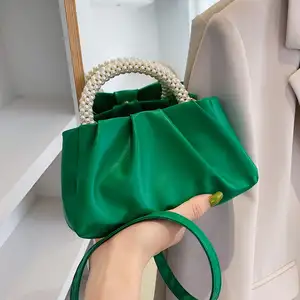 MU 2023 Pearl Portable Cloud Hand Bags Famous Designer Brands End High Quality Ladies Purses And Handbags