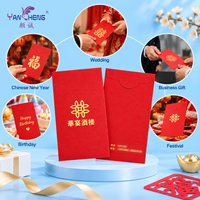 Herstellung von individuellen roten Umschlägen mit Goldprägung für das chinesische Neujahr, Hongbao, Hari Raya Ang Pow, Glücksgeld, roter Umschlag