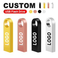 Regalos Personalizados con Logotipo, Memoria USB Metálica de 128 GB, Unidad Flash USB, Memoria USB