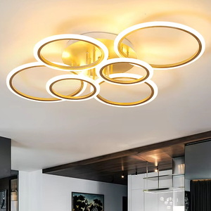 Populaire Best-seller Salle À Manger Salon Acrylique Plafonnier Double Cercle À L'extérieur Lumineux Chambre Plafonnier - Product Image 2