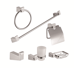 Ziny Design moderne Ensemble d'accessoires de salle de bain 6 pièces Suite sanitaire en alliage avec toilettes - Product Image 3