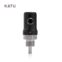 Sensor de Flujo de Agua Compacto KATU FS220, Sonda de Acero Inoxidable 304, Conector M12, 12-30V DC