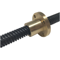 Tornillo trapezoidal T16 T20 T25 T30 T40 45 #   Tornillo de Movimiento con Acabado de Oxidación Negra para Maquinaria Industrial