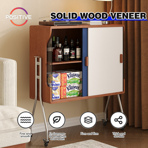 Moderno semplice soggiorno amovibile armadietto di stoccaggio antico stile legno di ciliegio colore legno massello divano armadietto laterale - Product Image 2