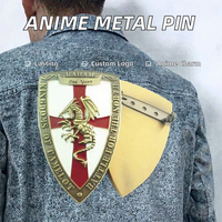 Offre Spéciale : Badge Personnalisé en Alliage Métallique Émaillé, Style Antique Traditionnel, Électroplaqué, Motif Anime Mignon avec Logo