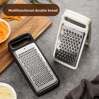 Râpe manuelle multifonctionnelle en acier inoxydable pour fromage et légumes, double face, lavage à la main uniquement