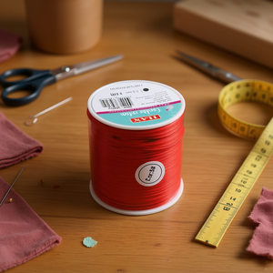 ด้ายเย็บผ้า ILAN แบบหางหนู ขนาด 2.5 ซม. x 50 ม. สีแดง สำหรับงานฝีมือ - Product Image 3