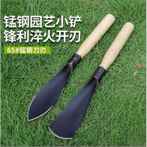 Garden Trowel Wooden Handle Spoon Shaped High Carbon Steel Black For Digging <b>Planting</b> <b>Soil</b> Loosening Agricultural Use - Product Image 5