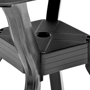 Mesa de Jardín Cuadrada de 70x70x72 cm, Plástico Antracita, Mesa de Camping para Exteriores, Ahorro de Espacio, Fácil de Usar - Product Image 5