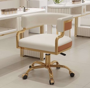 Chaise de salon de manucure au design moderne, table de manucure en acier inoxydable, mobilier de spa pour cils, style pour salons de beauté - Product Image 2