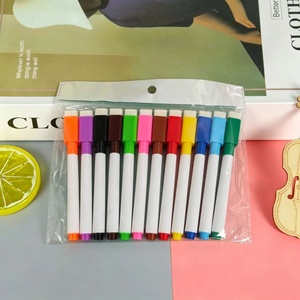 Marqueur effaçable à sec coloré pour tableau blanc, en forme de baril, à encre liquide; Stylo-pinceau créatif effaçable à l'eau; Stylo promotionnel 11,3 cm, 50 pièces emballées - Product Image 6