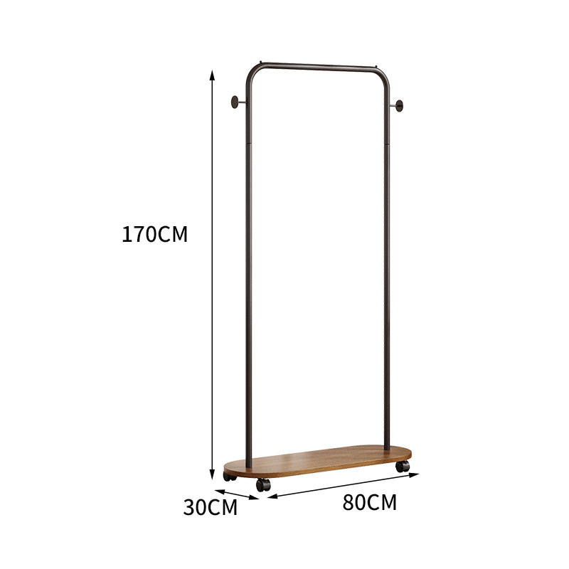 Elliptical flat-head single hook-walnut black frame-80170