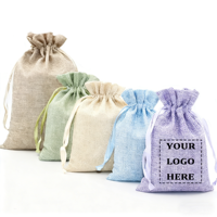 Sac à poussière en lin coloré personnalisé en gros, sac cadeau, emballage, sac de rangement pour bijoux