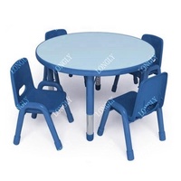 Table et chaises rondes en bois pour enfants, pour l'étude