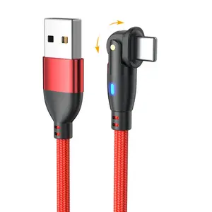 كابل هاتف USB قابل للدوران 180 كابل شحن سريع لأجهزة XM PC Oneplus HEW وiPhone كابل شاحن بيانات للهواتف الخلوية