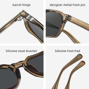 แว่นกันแดด UV400 เลนส์หลากสี ขายส่ง แฟชั่นย้อนยุค โลโก้สั่งทำ กรอบโลหะ แว่นตาแบบกำหนดเอง OEM สำหรับผู้ชาย ขับรถ ใช้ได้ทั้งชายและหญิง สไตล์วินเทจ - Product Image 4