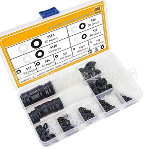 Nylon Flat Washer Assortment Kit 800pcs M2 M2.5 M3 M4 M5 M6 M8 M10 M12 Black White Plastic General Industry - Product Image 3