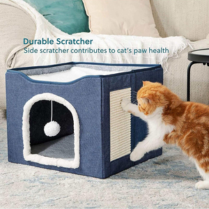 Cama Cueva para Mascotas Extra Grande de Lujo Portátil Moderna 2024, Tamaño XL XXL XXXL con Funda Lavable para Gatos y Perros - Product Image 4