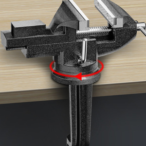 Suministro de fábrica: Tornillo de banco mini estacionario de alta resistencia y grado industrial con almohadillas de mordaza para banco de trabajo - Product Image 5