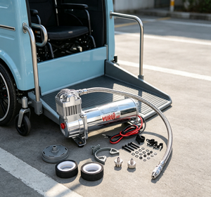 Pompe à air pour suspension pneumatique de véhicule accessible aux fauteuils roulants 12V pour système de rampe inclinable CE ISO RoHS - Product Image 1