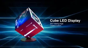 การปรับแต่งจากโรงงานราคาประหยัด 3D Cube Led หน้าจอแสดงผล P2/P4/P5 หน้าจอแสดงผล LED วิดีโอกันน้ํา