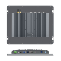Carcasa de aluminio sin ventilador PC de panel integrado de 17 pulgadas con pantalla táctil IPC J6412 J4125 J1900 para estación de trabajo HMI