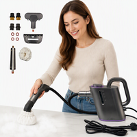 Nettoyeur vapeur portatif 1500W, vapeur haute température 3,5 bars avec brosses et buses pour le detailing automobile, la maison, la cuisine, les sols en carrelage