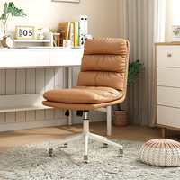 Chaise de bureau moderne de petite taille, chaise pivotante de luxe en cuir et tissu, chaise de formation, chaise de bar, chaise de bureau pour la maison et les loisirs
