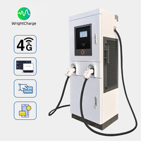 Station de recharge rapide DC pour véhicules électriques 60 kW CCS2 GBT NACS avec écran LCD 7 pouces, OCPP, large plage de tension intelligente, pour centre commercial, WrightCharge, Nouveau