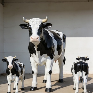 Escultura de Vaca de Dibujos Animados de Resina para Exteriores, Moderna, Ecológica, al Mejor <span class=keywords><strong>Precio</strong></span>, Personalizada, de Tamaño Real, para Parques, Granjas y Jardines de Infancia - Product Image 1