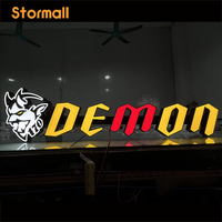 Enseigne en lettres 3D LED en acier inoxydable personnalisée Cornall pour les magasins - Publicité extérieure avec éclairage frontal