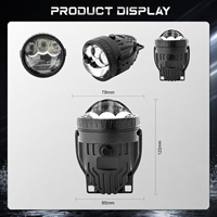 Projecteur de feux antibrouillard universel 3 pouces Bi-LED, lentille de projecteur, faisceau haut/bas, lampe antibrouillard laser, 12V 24V, éclairage LED pour voiture, accessoires d'éclairage automobile