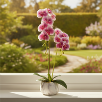 Fausse fleur d'orchidée 3D élégante faite à la main pour l'obtention du diplôme de mariage à la maison fêtes de Noël nouvel an décorations de fête des pères