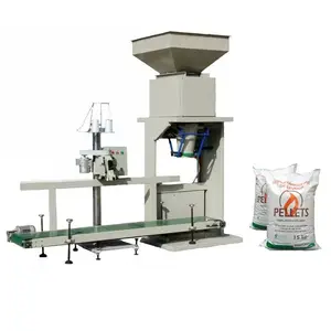 15kg 25kg 50kg Wheat Flour Powder Packing And Weighing Machine With Screw Feeder And Conveyor Belt