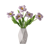 Nouvelle Tulipe Artificielle de Haute Qualité à Bouche Ouverte, Moulée par Injection, pour Décoration de Salon, Maison, Hôtel et Accessoire de Photographie de Mariage