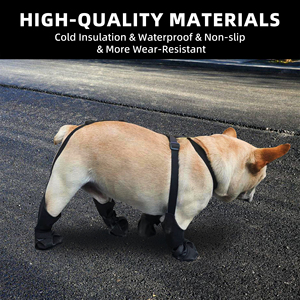 Stivali da <span class=keywords><strong>pioggia</strong></span> per cani invernali con bretelle impermeabili antiscivolo scarpe calza per cani Pet Pet zampa protettore per Bulldog passeggiate all'aperto - Product Image 3