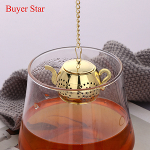 Ấm Trà Sáng Tạo Có Hình Dạng Bằng Thép Không Gỉ 18/8 Bộ Lọc Trà Infuser Lọc Trà Cống Với Chuỗi - Product Image 3